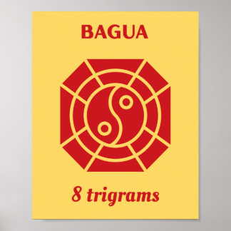 Poster Feng Shui - Bagua Red