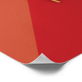 Poster Feng Shui Wall Art - Red Four Blessures (Coin)