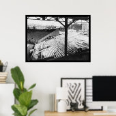 Poster Fenway Baseball Park à Boston, MA 1912 (Bureau à domicile)