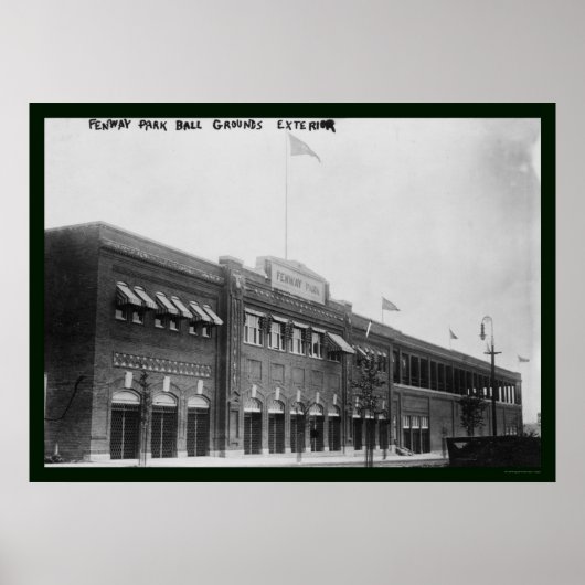 Poster Fenway Park Boston Baseball 1914 (Devant)