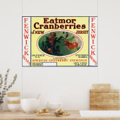 Poster Fenwick Eatmor Cranberries Étiquette (Cuisine)