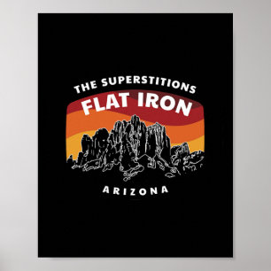 Poster Fer à repasser de la superstition Arizona Randonné