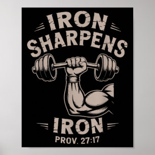 Poster Fer aiguise fer jeunesse chrétienne salle de sport