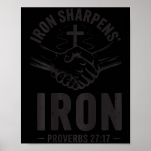 Poster Fer homme Sharpens Proverbes en fer 27 7 Christian