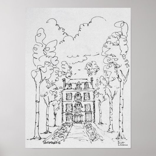 Poster Ferme à cheval | Normandie, France (Devant)