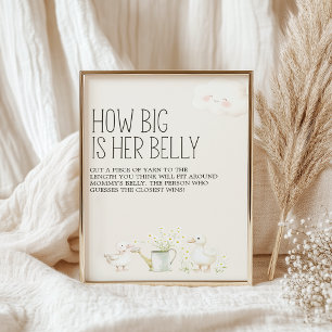Poster Ferme Animaux Meadow Friends Baby shower Signal de