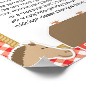 Poster Ferme Animaux Pensées de couches Baby shower Jeu (Coin)