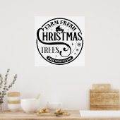Poster Ferme Arbres de Noël frais Pine Épinette Fir (Cuisine)