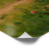 Poster Ferme avec Fleurs de prairie (Coin)