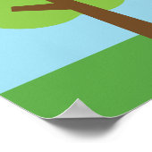 Poster Ferme Barnyard Animaux Anniversaire Bannière de fê (Coin)