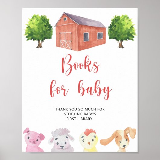 Poster Ferme - Bibliothèque pour bébés (Devant)