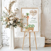 Poster Ferme cultivée localement Baby shower rustique Bie