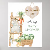 Poster Ferme cultivée localement Baby shower rustique Bie (Devant)