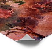 Poster Ferme d'aquarelle Rocks Mountains (Coin)