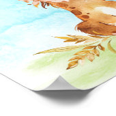 Poster Ferme de Baby shower de Cheval Aquarelle (Coin)
