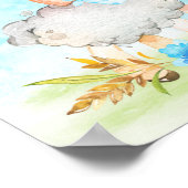 Poster Ferme de Baby shower de moutons pour garçons d'aqu (Coin)