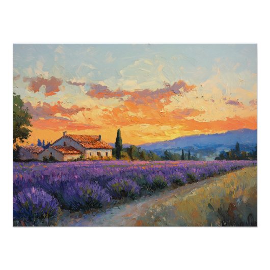 Poster Ferme de lavande en Provence (Devant)