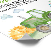 Poster Ferme de tracteurs verts Anniversaire Heure Capsul (Coin)