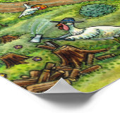 POSTER FERME DE TURQUIE, PAYS HUMOUR MERCI AUX OISEAUX (Coin)