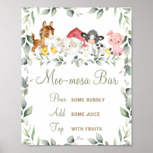 Poster Ferme de verdure Animaux de Baryade Moomosa Mimosa