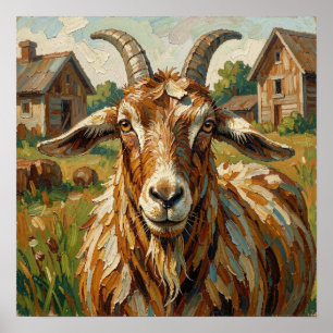 Poster Ferme d'impastos mignons Chèvre  