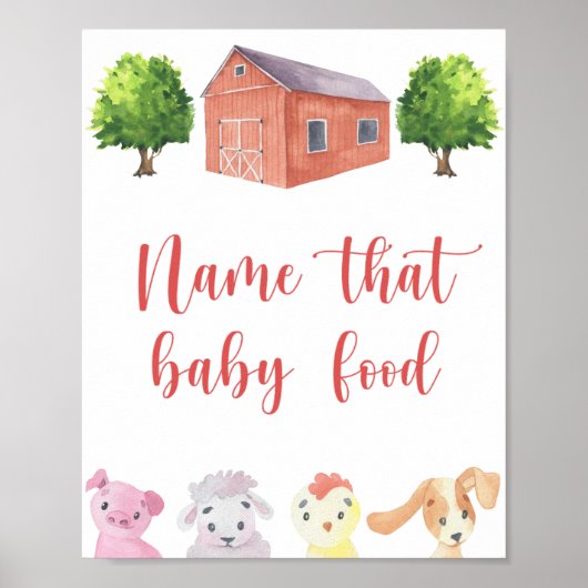 Poster Ferme - donnez un nom à ce bébé (Devant)