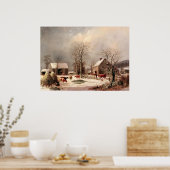 Poster Ferme en hiver (Cuisine)
