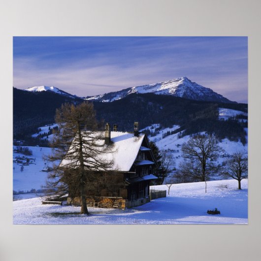 Poster Ferme et Mont Rigi et Pilatus, (Devant)