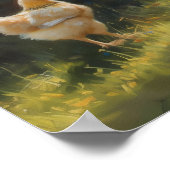 Poster Ferme fille avec poulets Agritourisme Agritourisme (Coin)