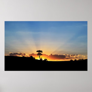 Poster Ferme Londrina de coucher du soleil