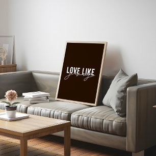 Poster Ferme marron Amour comme Jésus chrétien
