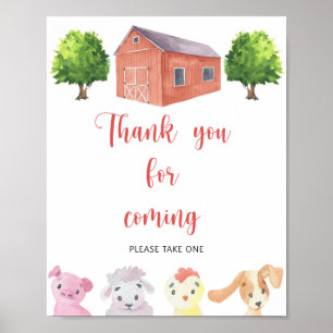 Poster Ferme - Merci d'être venu