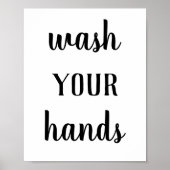 Poster Ferme moderne Lavez-vous les mains Salle de bain A (Devant)