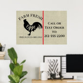 Poster Ferme OEufs frais côté route (Bureau à domicile)
