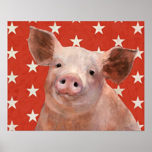 Poster Ferme patriotique - Cochon (Devant)