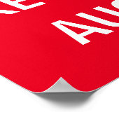 Poster Fermé Pour Vacances Professionnel Rouge (Coin)