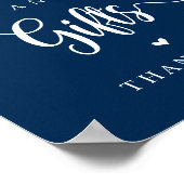 Poster Ferme rustique, bleu marine, cartes de mariage et (Coin)