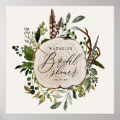 Poster Ferme rustique grange botanique panneau de douche  (Devant)