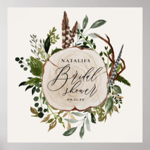 Poster Ferme rustique grange botanique panneau de douche 