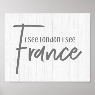 Poster Ferme Rustique Je Vois Londres Je Vois France Bois