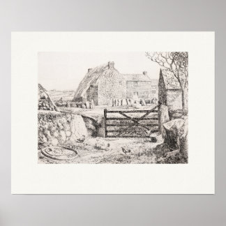 Poster Ferme St Buryan Cornwall Eleanor Hughes Retouche