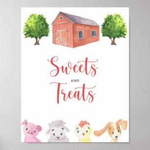 Poster Ferme - Sucreries et friandises