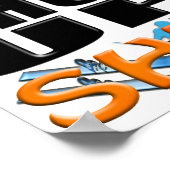Poster FERMER ET PARTAGER (Ski de neige) (Coin)