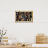 Poster Fermer l'alphabet sur letterpress 2 (Cuisine)