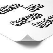 Poster Fermer le couvercle avant le vidage (Coin)