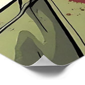 Poster Fermer une Pop Art Zombie Halloween (Coin)