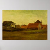 Poster Fermes à Loosduinen La Haye par Vincent van Gogh (Devant)