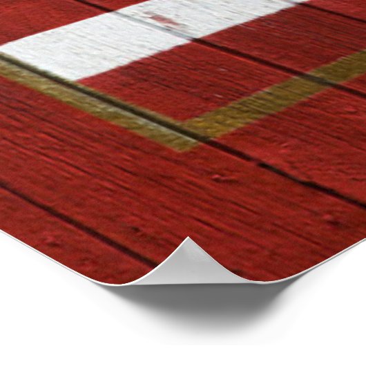 Poster Fermes | American Flag Barn Mural (Coin)