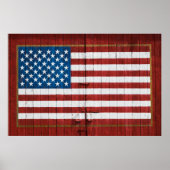 Poster Fermes | American Flag Barn Mural (Devant)