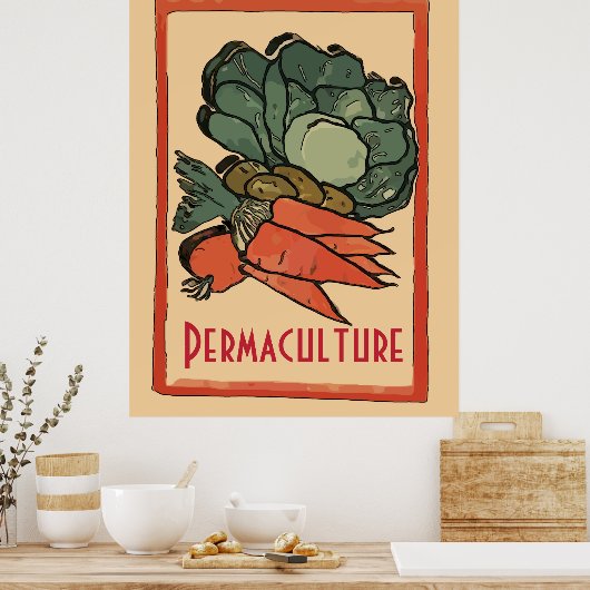Poster Fermes de maculture, personnalisation (Cuisine)